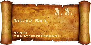 Matajsz Mara névjegykártya